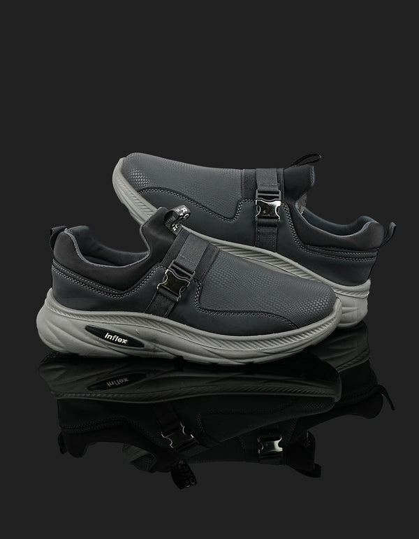 K-808 Dark Grey Slip-On Sports Shoes