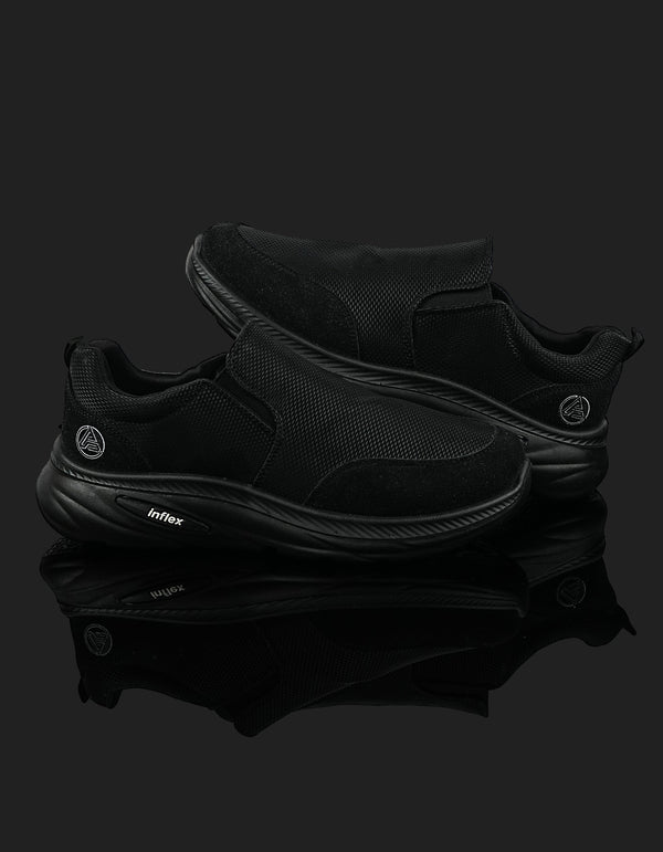 K-810 Black Slip-On Sports Shoes