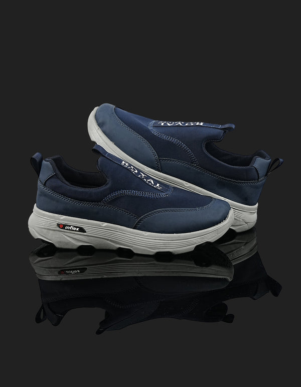 Men’s Dark Blue Slip-On Sneakers – K-813 Casual Comfort Footwear